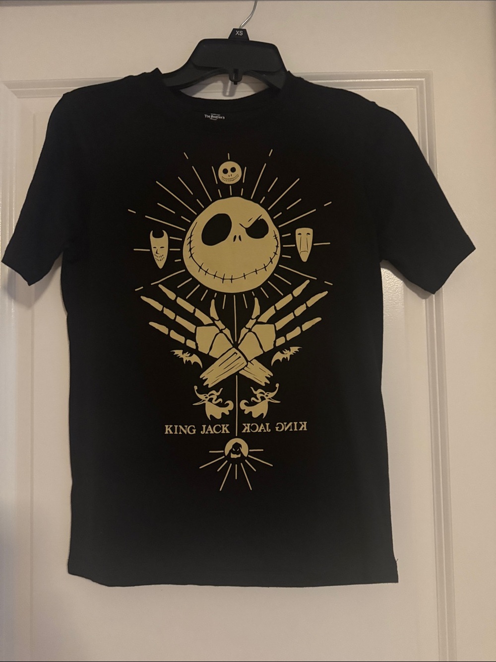 Disney Black Tee Jack Skellington Graphic(1129)